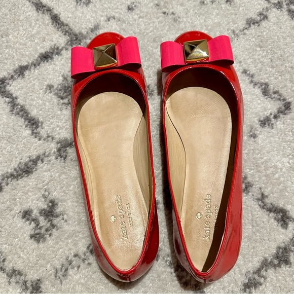[SOLD] KATE SPADE Red Ballet Flats in Patent Leather US 8.5 - Picture 3 of 8